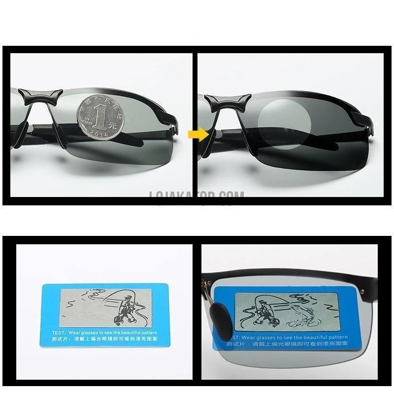 Óculos fotocromático para dirigir dia e noite Chameleon Glasses polarizado - Loja Kator