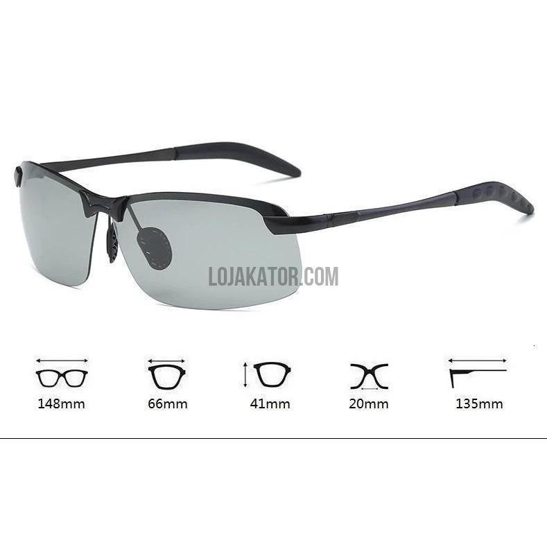 Óculos fotocromático para dirigir dia e noite Chameleon Glasses polarizado - Loja Kator