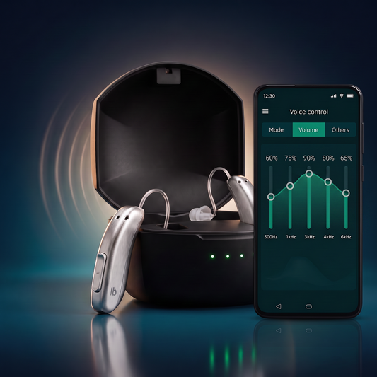 Listen Better PRO com app no celular para ajuste personalizado do equalizador
