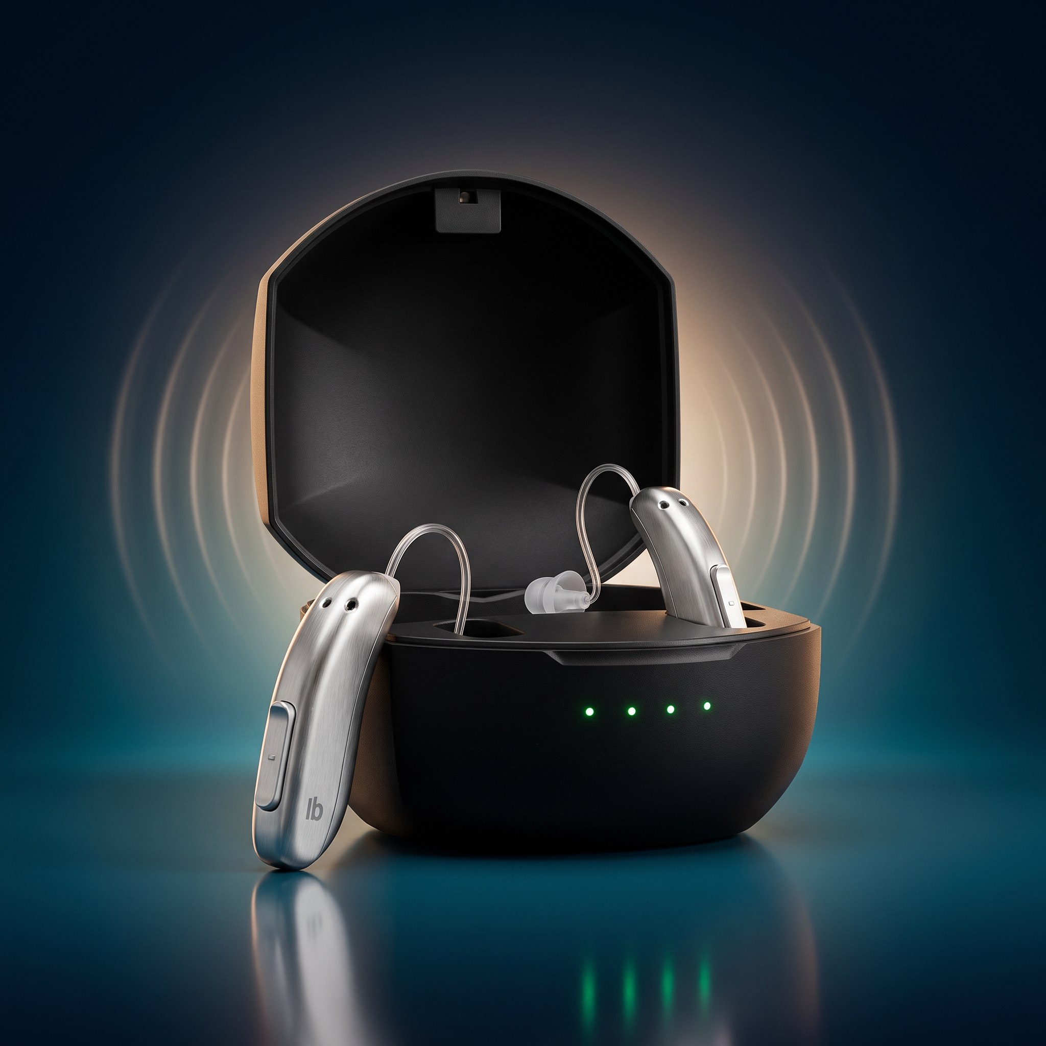 Aparelho auditivo recarregável Listen Better PRO com estojo carregador
